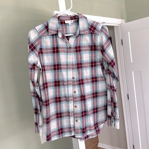 Plaid long sleeve shirt
